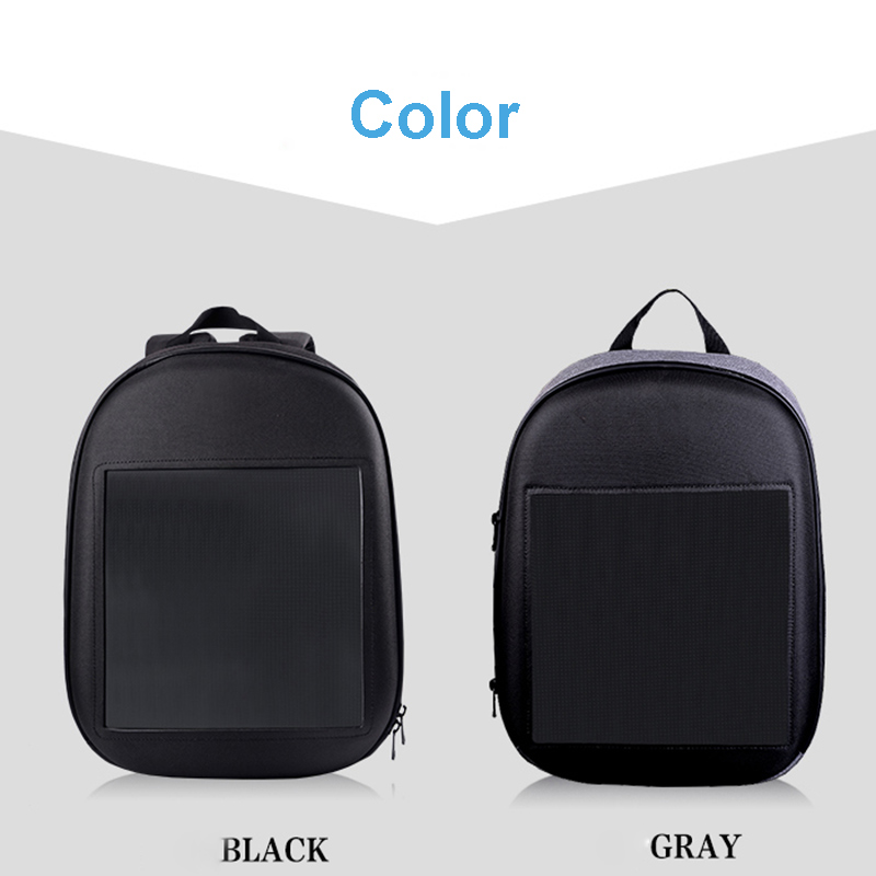 LED Smart Backpack With Display Electronic Subtitles Advertising Luminous Backpack